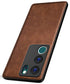 Mobizang Tux Leather Back Cover for Vivo V29 (5G) / Vivo V29 Pro (5G) | Slim Shockproof Camera Protection Bumper Case (Brown)