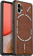 Mobizang Tux Leather Back Cover for Nothing Phone 2 | Slim Shockproof Camera Protection Bumper Case (Brown)