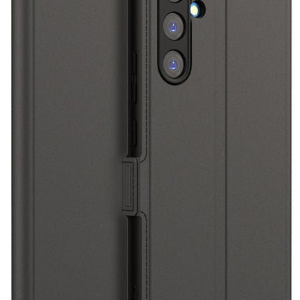 Mobizang Noble Slim Magnetic Leather Flip Cover for Samsung Galaxy A54 (5G) | Card Holder Stand Leather Flip Wallet Case (Black)