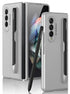 Ultra Thin Back Case for Samsung Galaxy Z Fold3 , [Inbuilt S Pen Holder] Full Body Protection Hard Back Cover , Silver