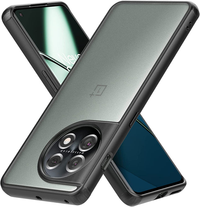 Mobizang Shield Frosted Acrylic Back Shock Proof Case Cover for OnePlus 11 (Black)