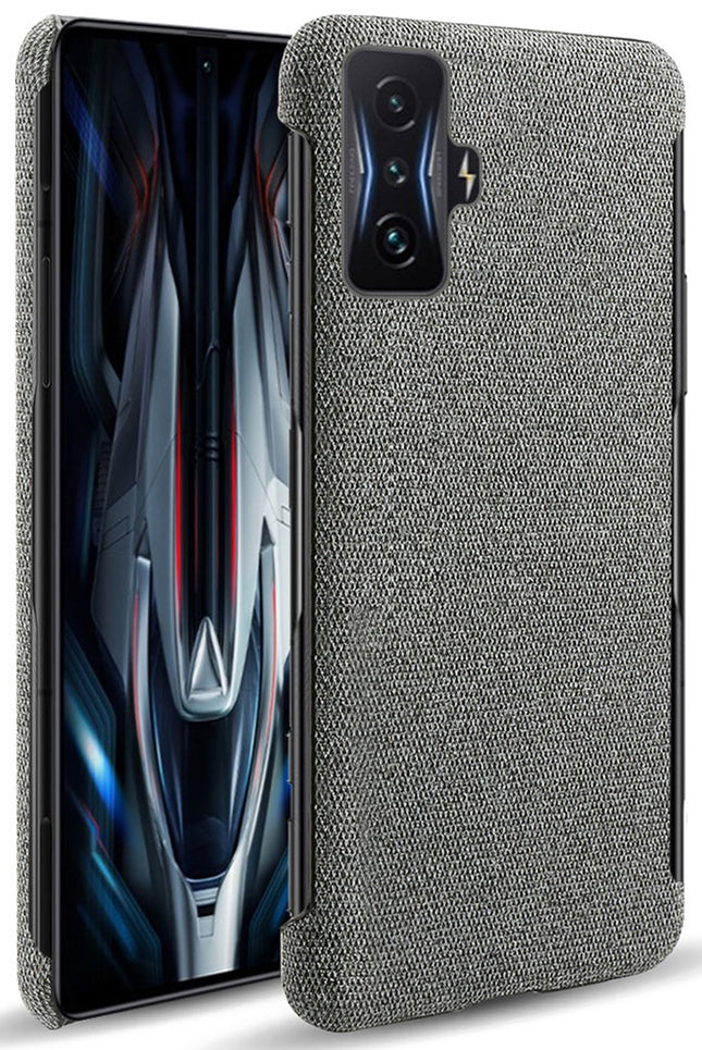 Woven Soft Fabric Case for Redmi K50 Gaming Edition Back Cover, Shock Protection Slim Hard Anti Slip Back Cover (Grey)