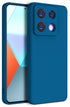 Mobizang Matte Protective Lens Flexible Back Cover for Poco X6 PRO / Redmi Note 13 PRO | Slim Silicone with Soft Lining Shockproof Full Body Bumper Case (Blue)