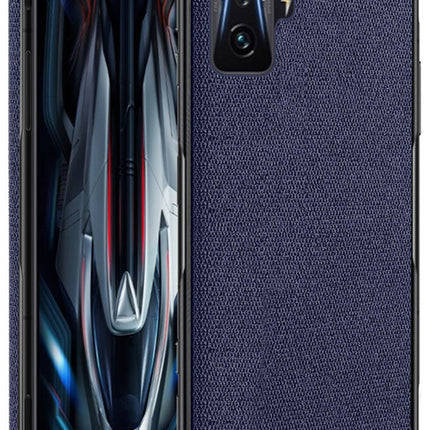 Woven Soft Fabric Case for Redmi K50 Gaming Edition Back Cover, Shock Protection Slim Hard Anti Slip Back Cover (Blue)