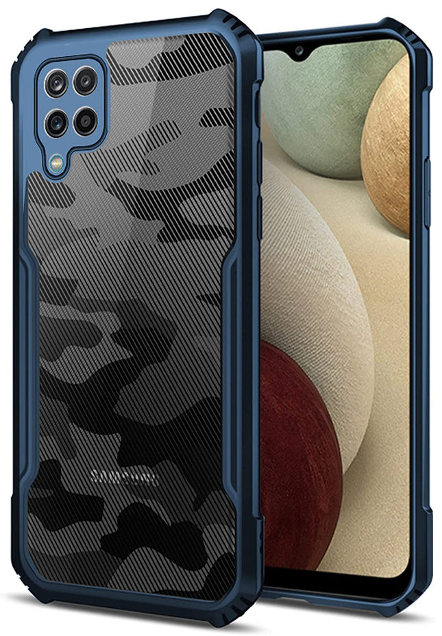 Beetle Camouflage for Samsung Galaxy M42 Back Case, [Military Grade Protection] Shock Proof Slim Hybrid Bumper Cover (Blue)