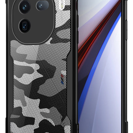 Mobizang Beetle Camouflage Back Cover for IQOO 12 | [Military Grade Protection] Shock Proof Slim Hybrid Bumper Case (Black)