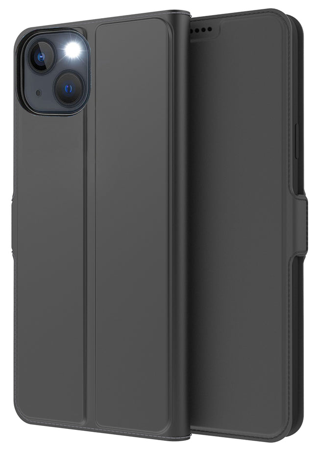 Noble Slim Magnetic & Card Holder Stand Leather Flip Case Cover for Apple iPhone 13 Mini (5.4) (Black)