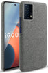 Woven Soft Fabric Case for Vivo IQOO Z5 (5G) Back Cover, Shock Protection Slim Hard Anti Slip Back Cover (Grey)