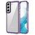 Mobizang Warrior Acrylic Clear Back Cover For Samsung Galaxy S23 | Slim Shockproof [Military Grade Protection] Hybrid Bumper Case (Purple Sides)