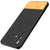 Soft Fabric & Leather Hybrid for Vivo V23 (5G) Back Cover, Shockproof Protection Slim Hard Back Case (Black ,Brown)