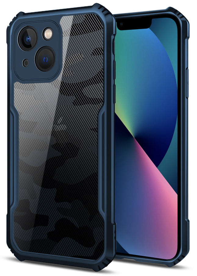 Beetle Camouflage for Apple iPhone 13 Mini Back Case, [Military Grade Protection] Shock Proof Slim Hybrid Bumper Cover (Blue)