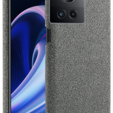 Mobizang Woven Soft Fabric Case for OnePlus 10R  Back Cover,  Shock Protection Slim Hard Anti Slip Back Cover (Grey)