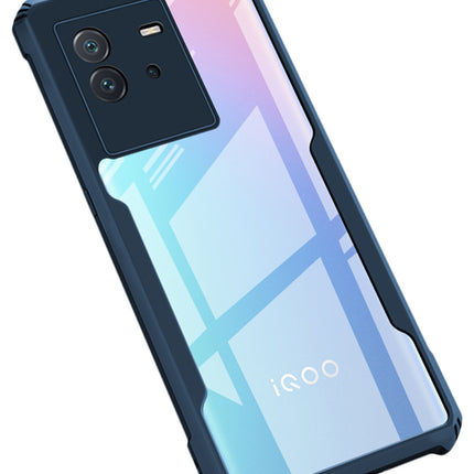 Mobizang Beetle for IQOO NEO 6 (5G) Back Case, [Military Grade] Shockproof Slim Hybrid Clear Back Cover (Blue)