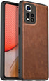 Tux Back Case For Xiaomi 11i / 11i HyperCharge , Slim Leather Case with Soft Edge Shockproof Back Cover (Brown)