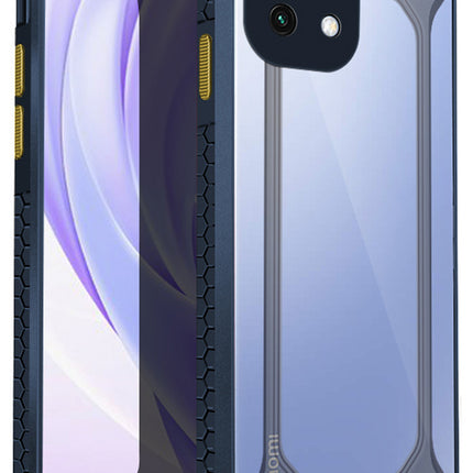 Unicorn for Xiaomi Mi 11 Lite Clear Back Case, [Military Grade Protection] Shock Proof Slim Hybrid Bumper Cover (Blue)