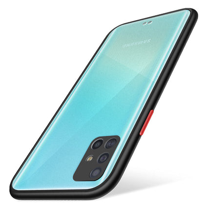 Paper Thin Back Cover For Samsung Galaxy A71 , Super Slim Matte Translucent Full Protection Back Case (Black)