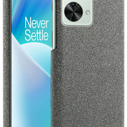 Mobizang Woven Soft Fabric Case for OnePlus Nord 2T  Back Cover,  Shock Protection Slim Hard Anti Slip Back Cover (Grey)