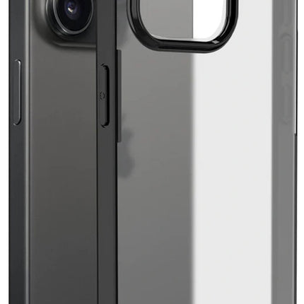 Mobizang Shield Frosted Acrylic Back Shock Proof Case Cover for Apple iPhone 15 Pro Max (Black)
