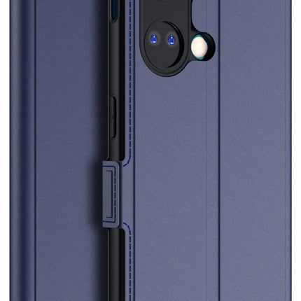 Mobizang Noble Slim Magnetic Leather Flip Case Cover for OnePlus Nord 3 | Card Holder Stand Leather Flip Wallet Case (Blue)