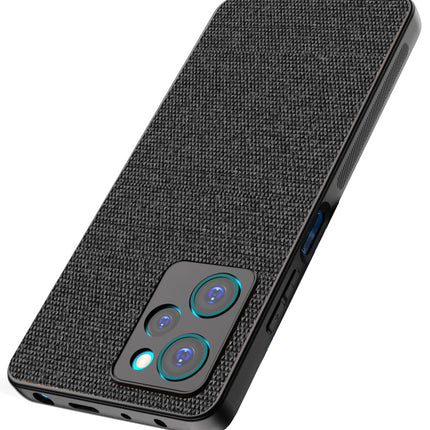 Mobizang Soft Full Fabric for Poco X5 PRO Back Cover | Shockproof Slim Hard Anti Slip Back Case (Black)
