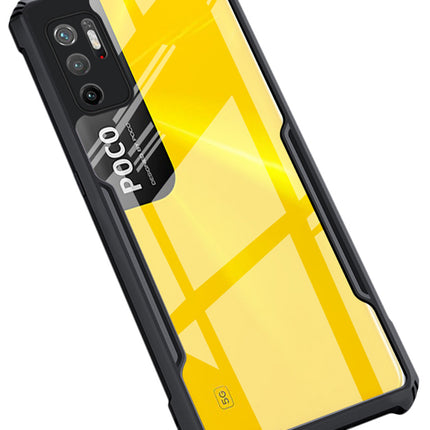 Beetle for Poco M3 Pro Back Case, [Military Grade Protection] Shock Proof Slim Hybrid Bumper Cover (Black)