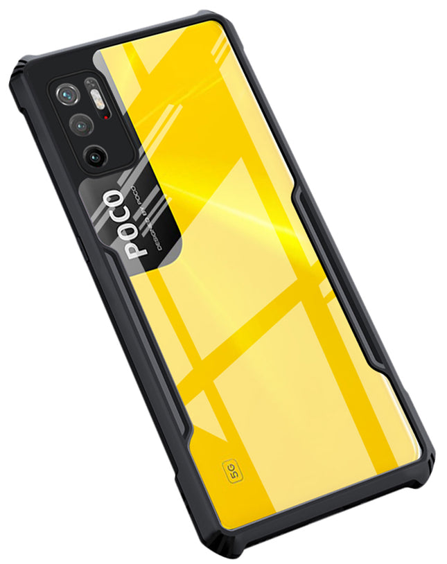 Beetle for Poco M3 Pro Back Case, [Military Grade Protection] Shock Proof Slim Hybrid Bumper Cover (Black)
