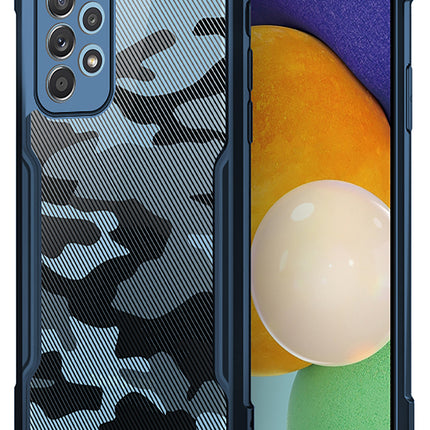 Beetle Camouflage for Samsung Galaxy M32 (5G) Back Case, [Military Grade Protection] Shock Proof Slim Hybrid Bumper Cover (Blue)