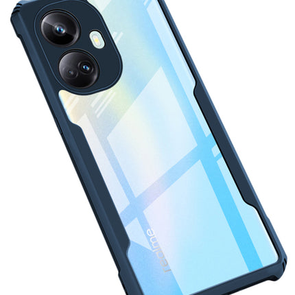 Mobizang Beetle for Realme 10 Pro Plus Back Case | [Military Grade Protection] Shock Proof Slim Hybrid Bumper Cover (Blue)