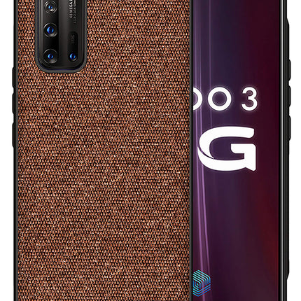 Soft Full Fabric Protective Shockproof Back Case Cover for Vivo IQOO 3 (Full Brown)