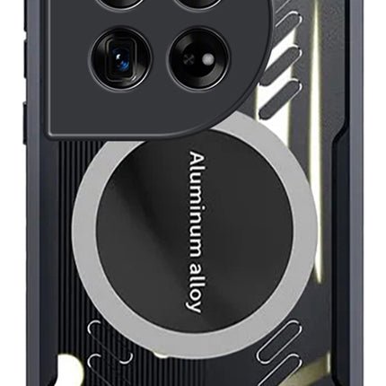 Mobizang Magnetic Heat Dissipation Gaming Back Cover For OnePlus 12 | Slim Shockproof Bumper Case (Black)