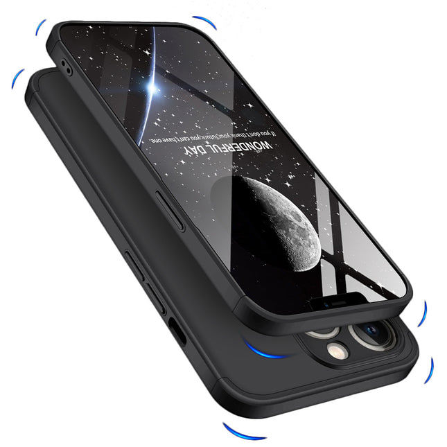 Double Dip Full 360 Protection Back Case Cover for Apple iPhone 13 Pro Max (6.7) (Black)