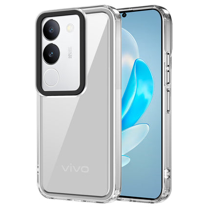 Mobizang Warrior Acrylic Clear Back Cover For Vivo V29 (5G) / Vivo V29 Pro (5G) | Slim Shockproof [Military Grade Protection] Hybrid Bumper Case (Transparent Sides)