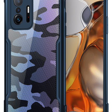 Beetle Camouflage for Xiaomi Mi 11T / Mi 11T Pro Back Case, [Military Grade Protection] Shock Proof Slim Hybrid Bumper Cover (Blue)