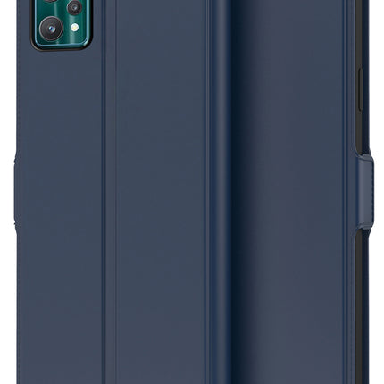 Noble Slim Flip Cover for Realme 9 Pro , Magnetic and Card Holder Stand Leather Flip Wallet Case (Blue)