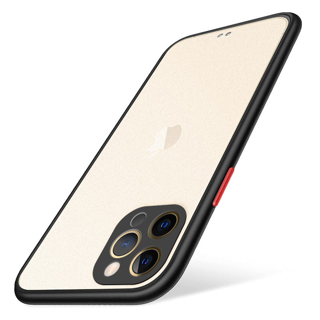 Paper Thin Back Cover For Apple iPhone 12 Pro Max (6.7) , Super Slim Matte Translucent Full Protection Back Case (Black)