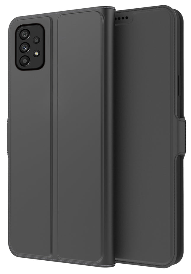 Noble Slim Flip Cover for Samsung Galaxy A53 (5G) , Magnetic and Card Holder Stand Leather Flip Wallet Case (Black)