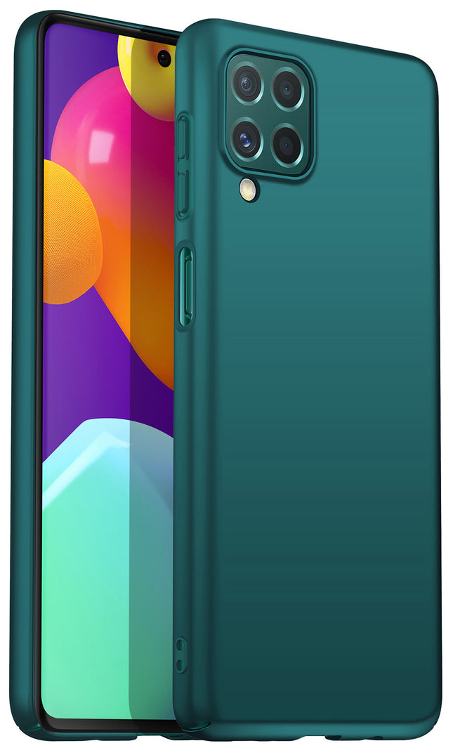 Silk Smooth Finish [Full Coverage] All Sides Protection Slim Back Cover For Samsung Galaxy F62 (Green)