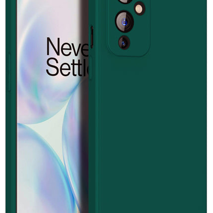 Matte Lens Protective Back Cover for OnePlus 9 / One Plus 9 , Slim Silicone with Soft Lining Shockproof Flexible Full Body Bumper Case (Green)