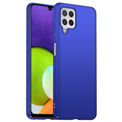 Silk Smooth Finish [Full Coverage] All Sides Protection Slim Back Case Cover for Samsung Galaxy A22 (4G) (Blue)
