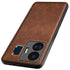 Mobizang Tux Leather Back Cover for Realme GT Neo 5 (5G) | Slim Shockproof Camera Protection Bumper Case (Brown)