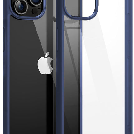 Mobizang Hawkeye Clear Back Cover for Apple iPhone 15 Pro Max | Camera Lens Protector Shockproof Slim Clear Case Cover (Blue)