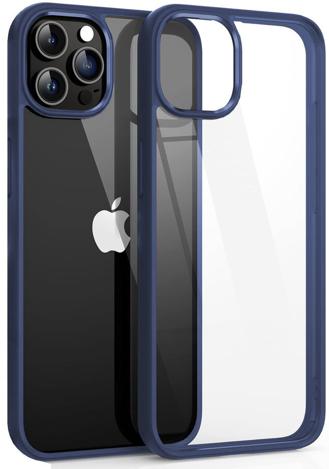 Mobizang Hawkeye Clear Back Cover for Apple iPhone 15 Pro Max | Camera Lens Protector Shockproof Slim Clear Case Cover (Blue)