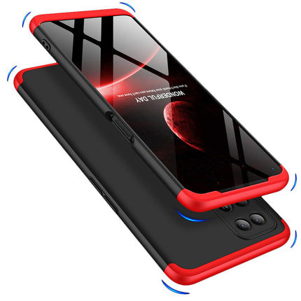 Double Dip Full 360 Protection Back Case Cover for Oppo A54 (4G) (Red,Black)