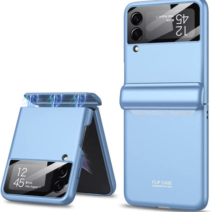 Mobizang PC Back with magnetic hinge for Galaxy Z Flip 4 - Sky Blue