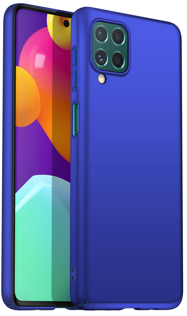 Silk Smooth Finish [Full Coverage] All Sides Protection Slim Back Cover For Samsung Galaxy F62 (Blue)