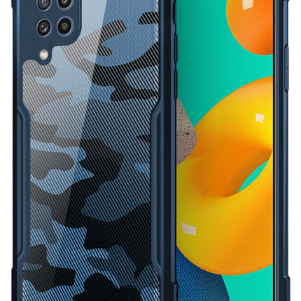 Beetle Camouflage for Samsung Galaxy A22 (4G) Back Case, [Military Grade Protection] Shock Proof Slim Hybrid Bumper Cover (Blue)