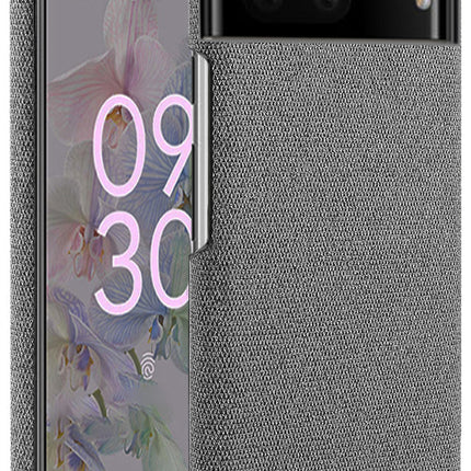 Mobizang Woven Soft Fabric Case for Google Pixel 7 Back Cover, Shock Protection Slim Hard Anti Slip Back Cover (Grey)