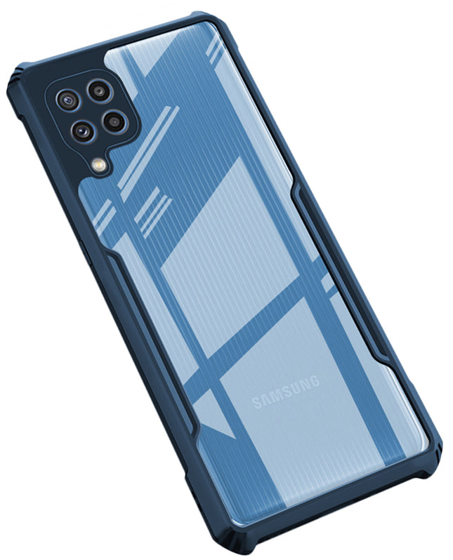 Beetle for Samsung Galaxy A22 (4G) Back Case, [Military Grade Protection] Shock Proof Slim Hybrid Bumper Cover (Blue)
