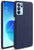 Woven Soft Fabric Case for Oppo Reno 6 Pro Back Cover, Shock Protection Slim Hard Anti Slip Back Cover (Blue)