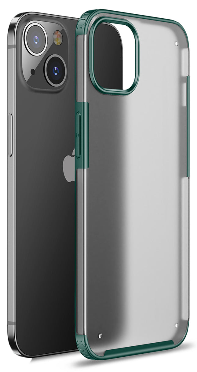 Shield Frosted Acrylic Back Shock Proof Case Cover for Apple iPhone 13 Mini (5.4) (Green)
